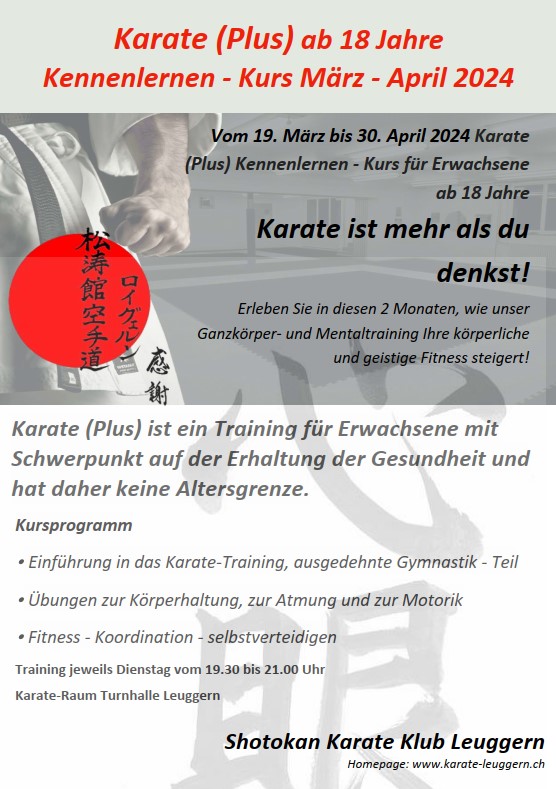 Karate (Plus) ab 18 Jahre